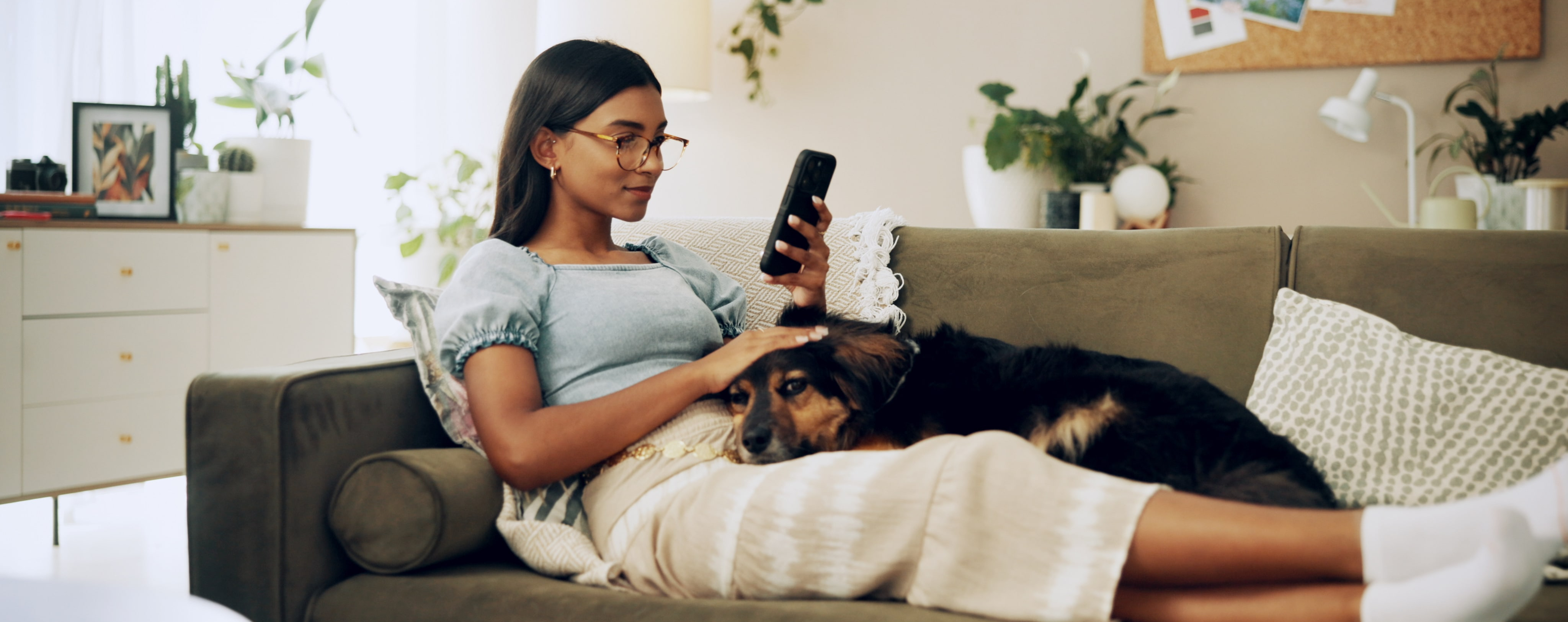 femme et chien