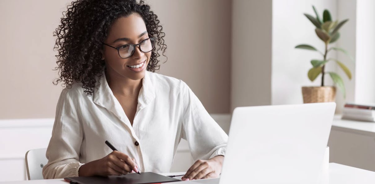 Physician and laptop