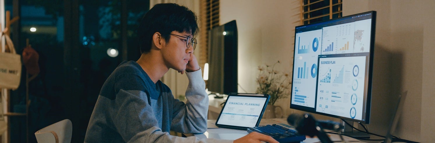 Man working at his desk